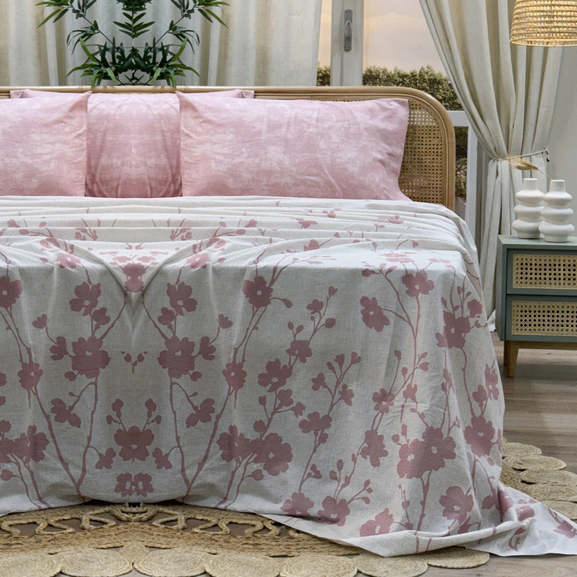 Maè Completo Lenzuola Copriletto Matrimoniale in Percalle Crilù 403 S44