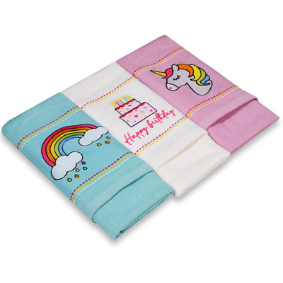 Maestri Cotonieri Set da 3 Strofinacci Birthday 2604S14