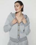 Selmark Giacca Corta con Bottoni e Cappuccio PC178 2505S58