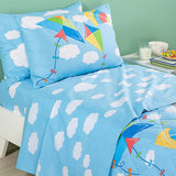 Caleffi Kids Completo Lenzuola Singolo In Cotone Aquiloni 2602S38