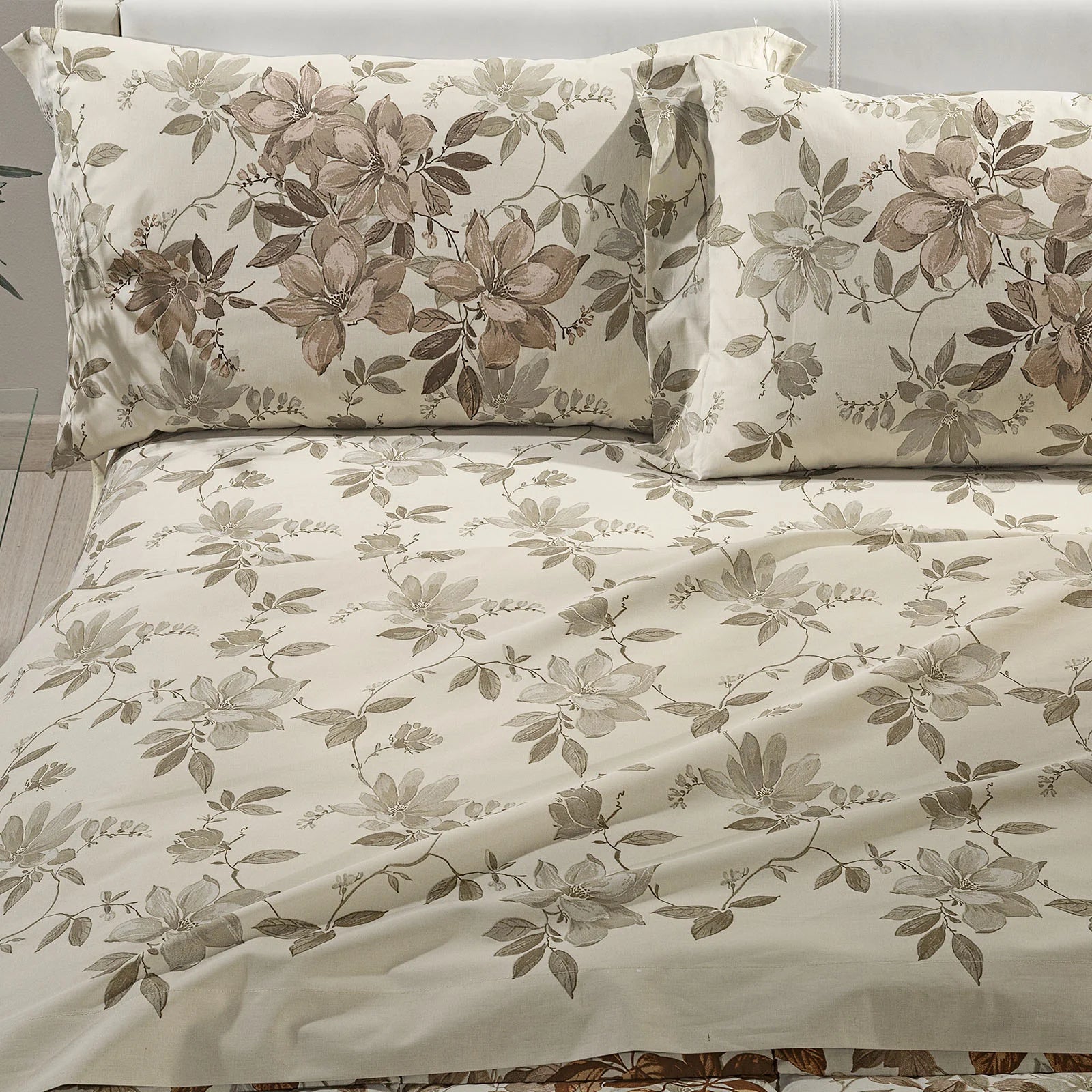 Caleffi Completo Lenzuola Matrimoniale Primanatura Loto 2504S48