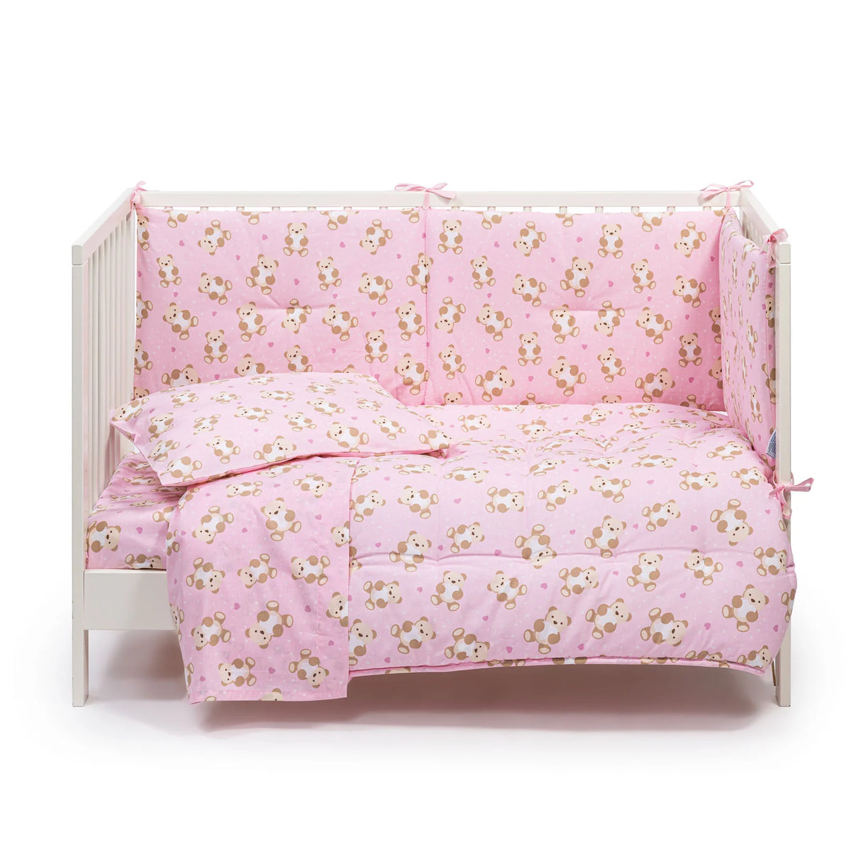 Caleffi Kids Copriletto Con Paracolpi In Cotone Orsacchiotti Baby 2505S60