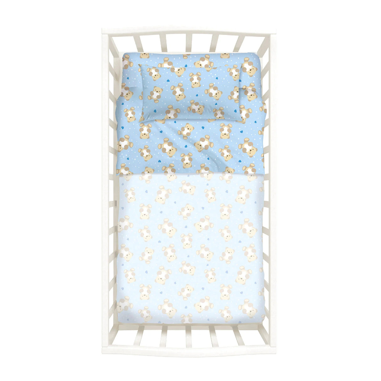 Caleffi Kids Completo Lenzuola In Cotone Orsacchiotti Baby 2505S30
