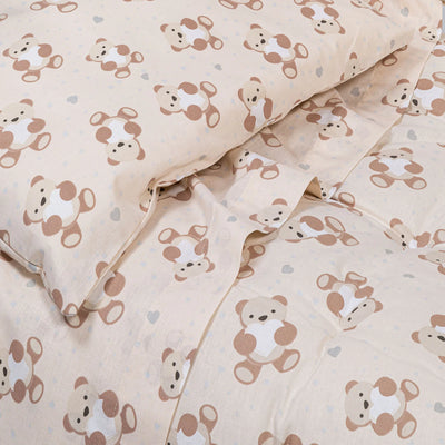 Caleffi Kids Completo Lenzuola In Cotone Orsacchiotti Baby 2505S30
