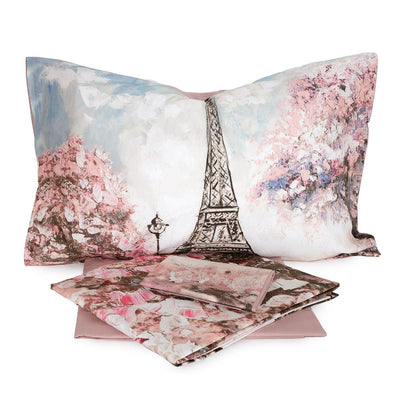 I Love Sleeping Completo lenzuola copriletto Matrimoniale Digitale PINK PARIS 2502B80