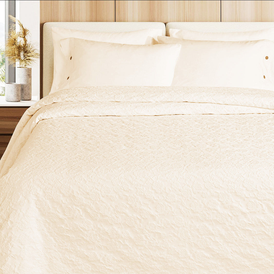 Daunex Copriletto Matrimoniale  in Cotone con Fantasia Jacquard - Romance