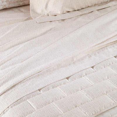 Alviero Martini 1A Classe Copriletto Trapuntato Matrimoniale In Raso Di Cotone Geo white 2502S220