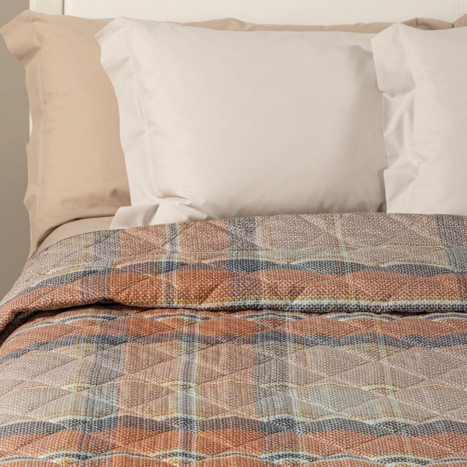 Caleffi Copriletto Trapuntato In Microfibra Hilton Singolo Modern 2603S40