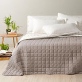 Caleffi Quilted Double Bedspread Solid Color Modern Bicolor 