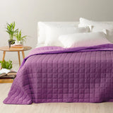 Caleffi Quilted Double Bedspread Solid Color Modern Bicolor 