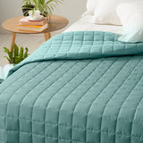 Caleffi Quilted Double Bedspread Solid Color Modern Bicolor 