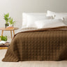 Caleffi Quilted Double Bedspread Solid Color Modern Bicolor 