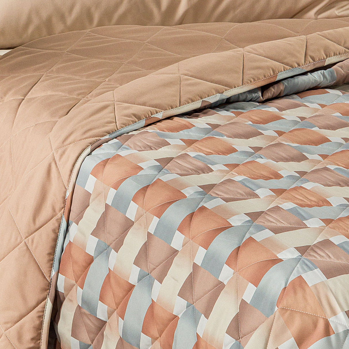 Caleffi Copriletto Trapuntato In Microfibra River Singolo Modern 2603S40