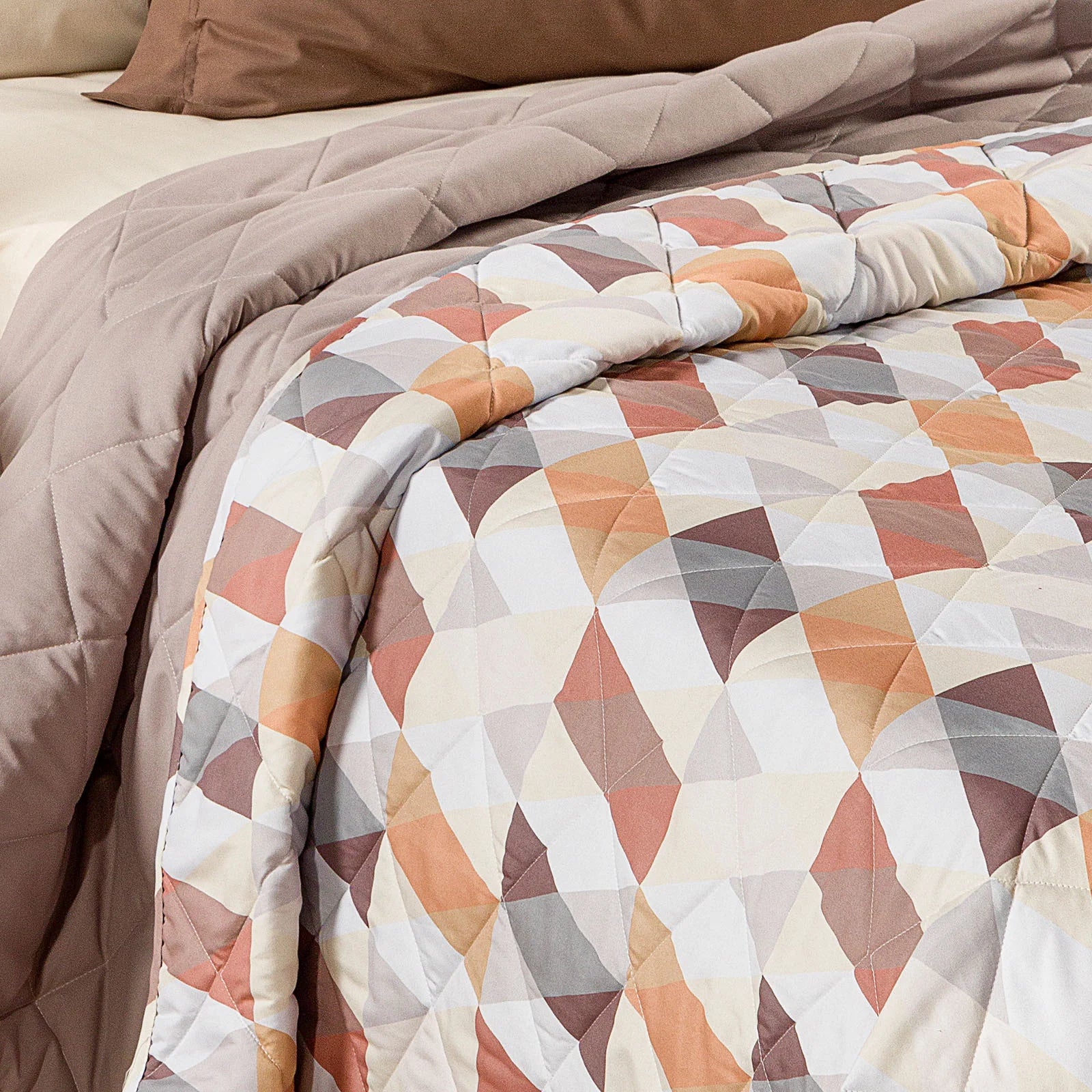 Caleffi Copriletto Trapuntato In Microfibra Still Singolo Modern 2603S40