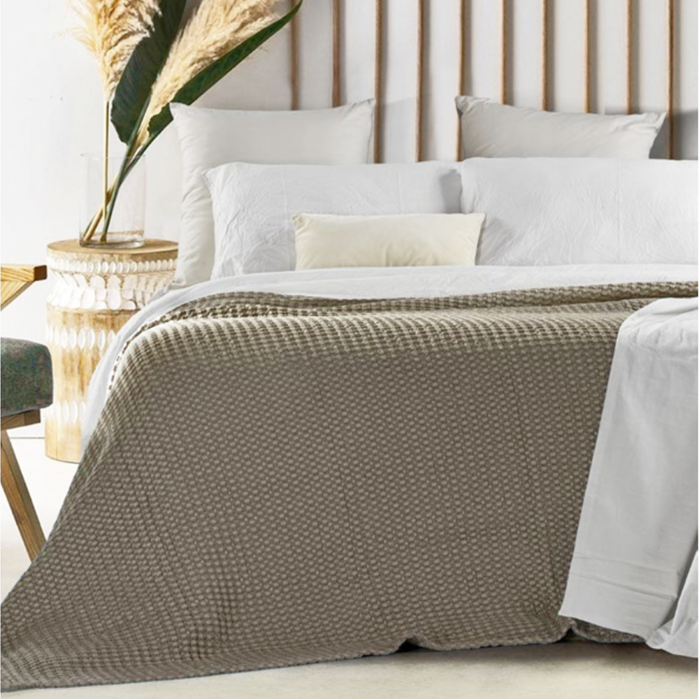 Bassetti Copriletto Estivo Nido d'Ape Stone washed No Stiro - Varie Dimensioni