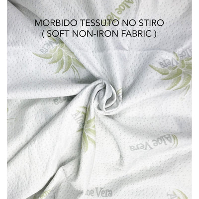 Coprimaterasso Aloe Vera Anallergico Antiacaro E Traspirante - Varie Dimensioni