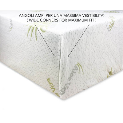 Coprimaterasso Aloe Vera Anallergico Antiacaro E Traspirante - Varie Dimensioni