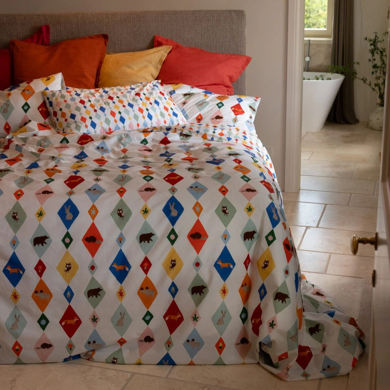 Tessitura Toscana Completo Lenzuola Boscolandia - Varie Dimensioni