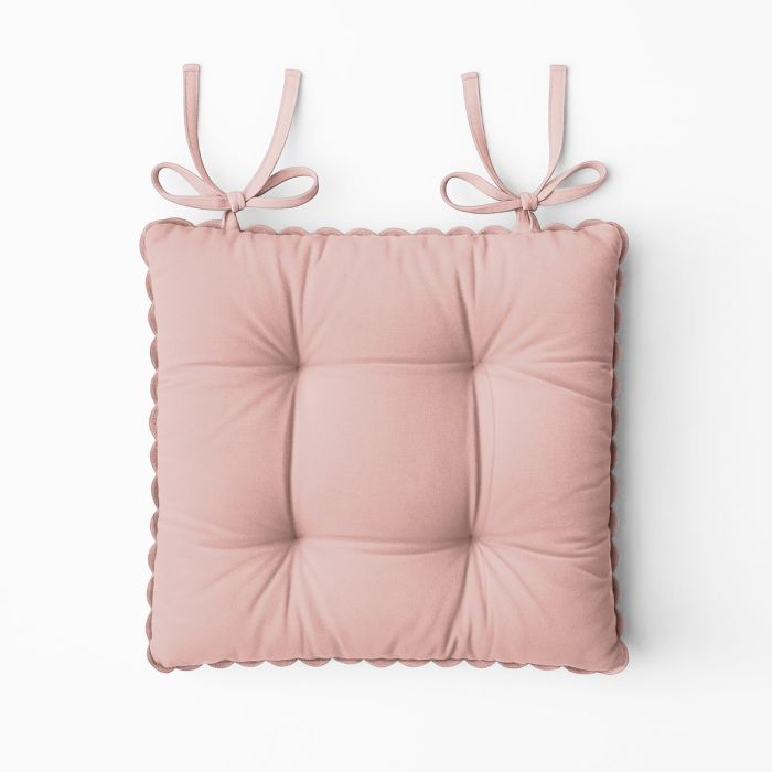 Maestri Cotonieri Set 2 Coprisedia India in Cotone con Fettucce 43x43 cm