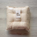 Maestri Cotonieri Set 2 Coprisedia India in Cotone con Fettucce 43x43 cm