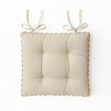 Maestri Cotonieri Set 2 Coprisedia India in Cotone con Fettucce 43x43 cm