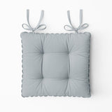 Maestri Cotonieri Set 2 Coprisedia India in Cotone con Fettucce 43x43 cm