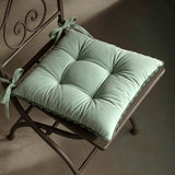 Maestri Cotonieri Set 2 Coprisedia India in Cotone con Fettucce 43x43 cm