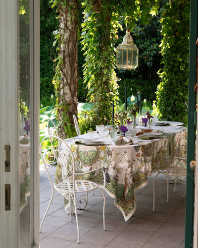 Tessitura Toscana Telerie Tovaglia in Puro lino Bunny Garden