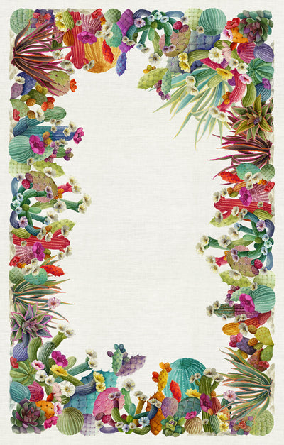 Tessitura Toscana Telerie Tablecloth in 100% Pure Linen Kactus
