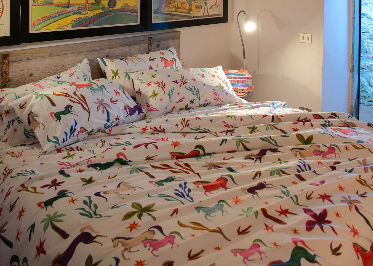 Tessitura Toscana Telerie Parure Copripiumino Agnes Fiore