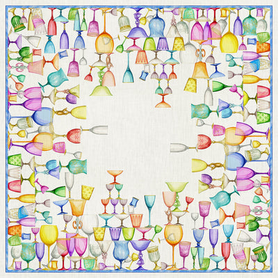 Tessitura Toscana Telerie Table Tischdecke aus 100 % reinem Kristallleinen