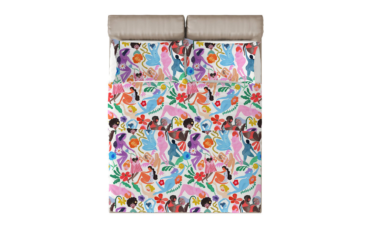 Tessitura Toscana Parure Copripiumino Mulieres - Varie Dimensioni