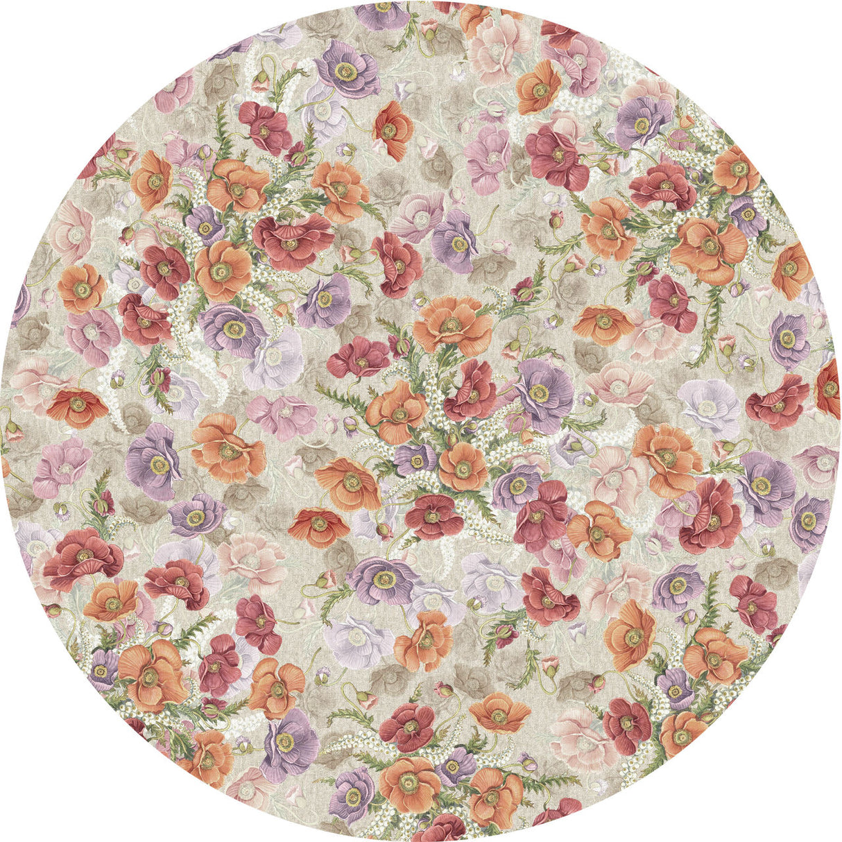 Tessitura Toscana Telerie Tovaglia da Tavola in 100% Puro lino Poppy