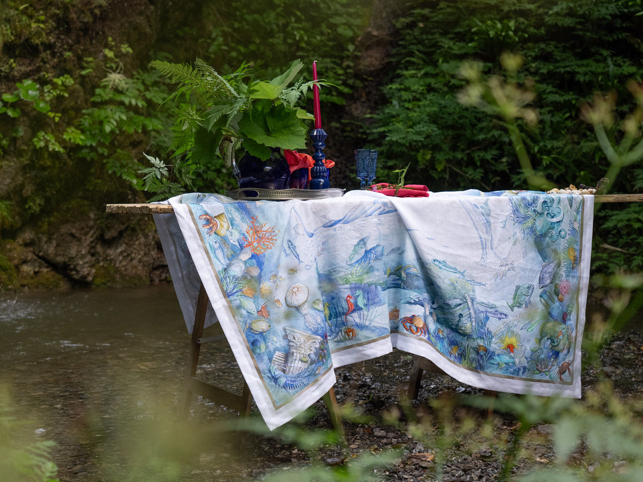 Tessitura Toscana Telerie Tovaglia da Tavola in 100% Lino Isuela