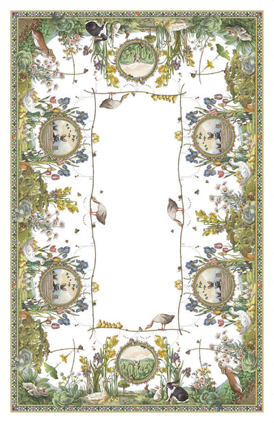 Tessitura Toscana Telerie Tovaglia in Puro lino Bunny Garden