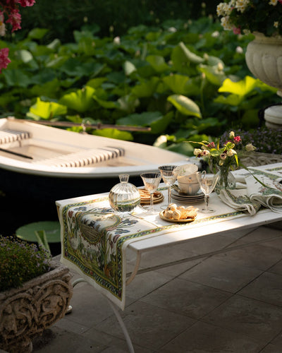 Tessitura Toscana Telerie Tovaglia in Puro lino Bunny Garden