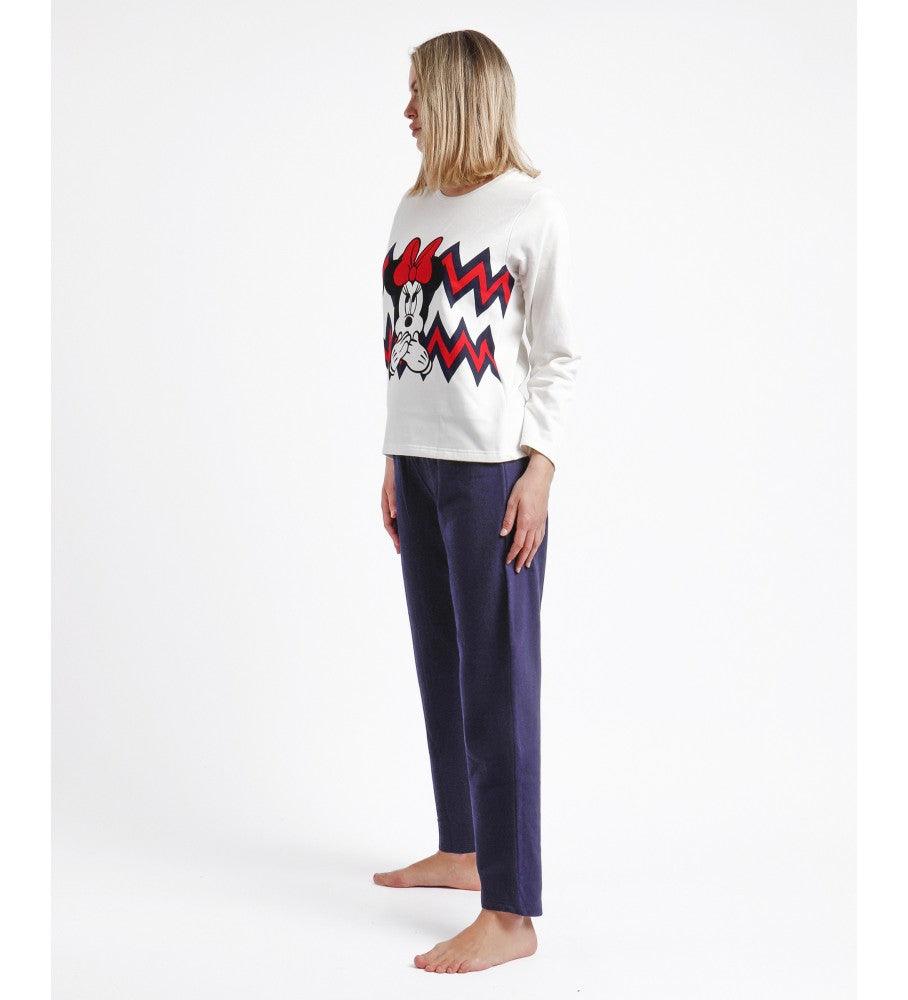 Aznar Disney Pigiama Invernale da Donna in Felpina Minnie 60541 S36 - Passarelli Biancheria