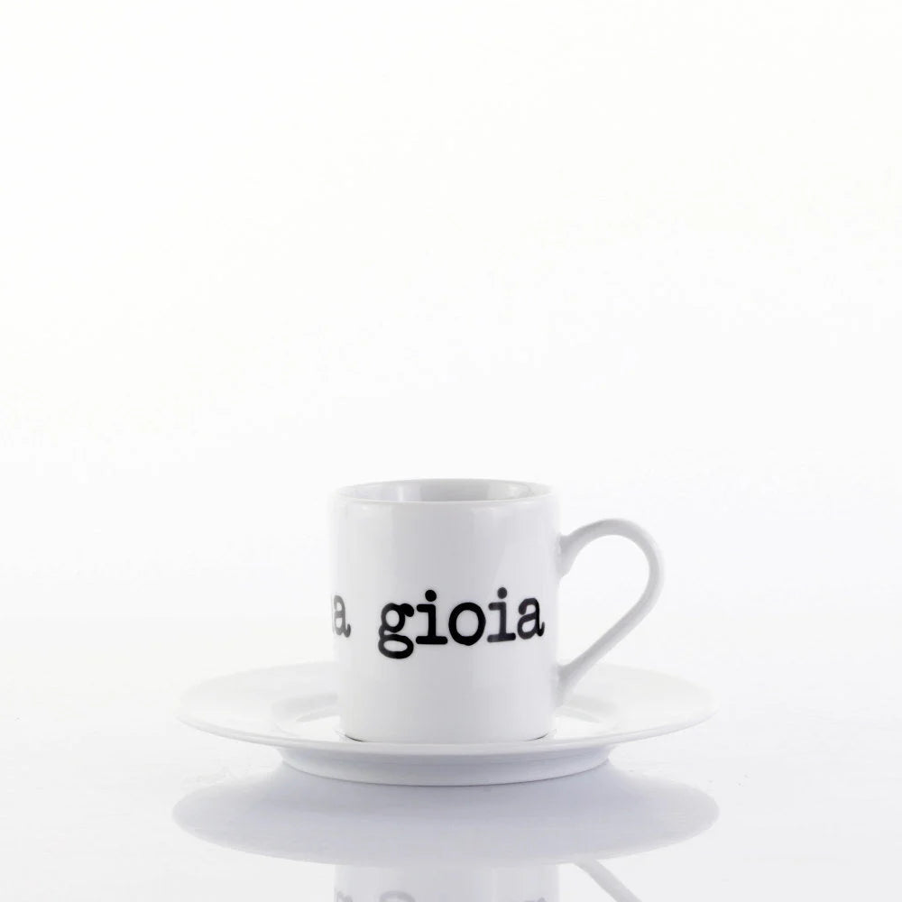 Set 6 Tazze Caffè c/piattino Graffiti MIX By Weissestal 2504S58