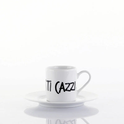 Set 6 Tazze Caffè c/piattino Graffiti MIX By Weissestal 2504S58