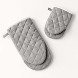 Maestri Cotonieri  Set 2 Guanti da Forno India in Cotone con Bordo Bianco