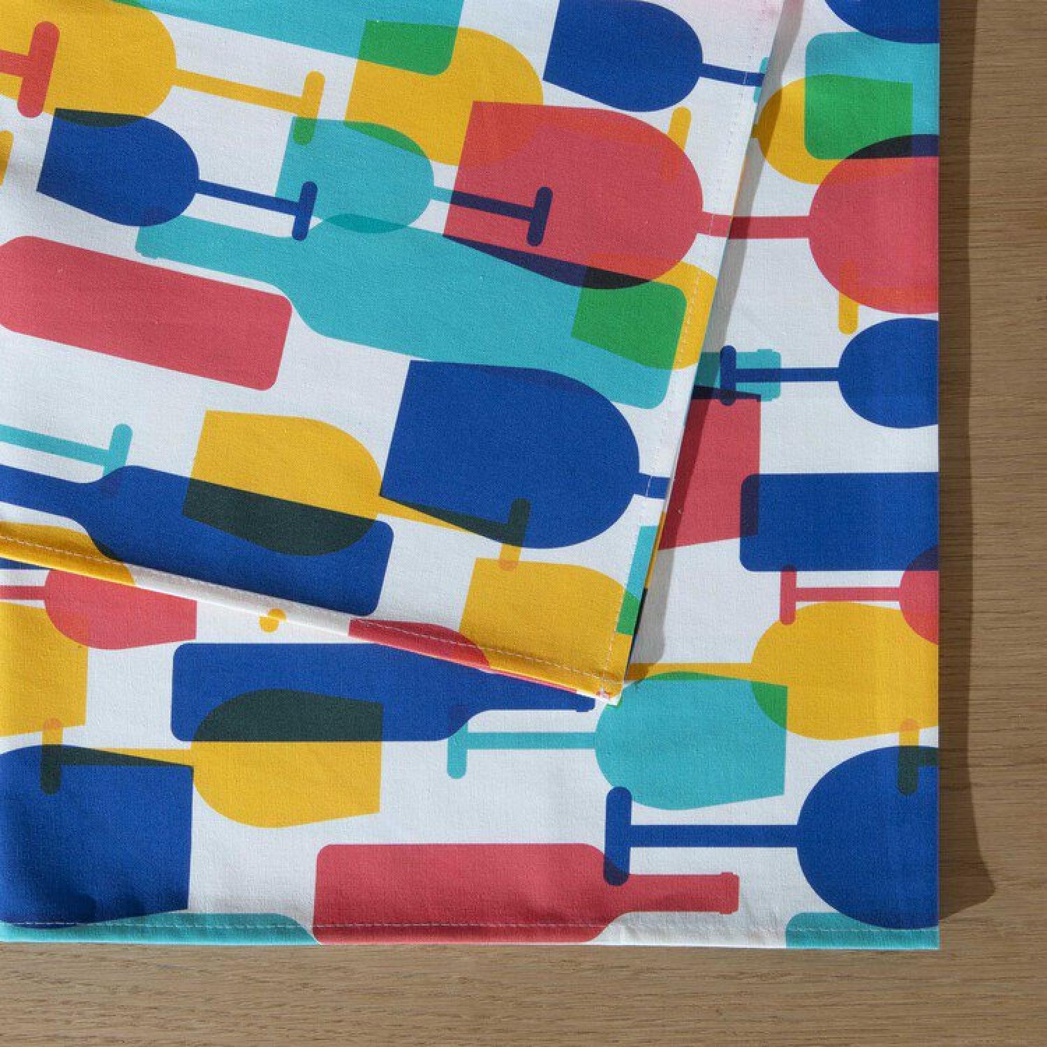 Bassetti Tovaglia in Cotone Antimacchia Stampa Digitale Color Glass 2501S- Varie Dimensioni