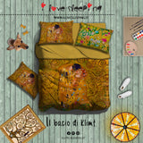 I Love Sleeping Completo Lenzuola Copriletto IL BACIO DI KLIMT 2502B80