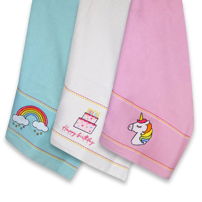 Maestri Cotonieri Set da 3 Strofinacci Birthday 2604S14