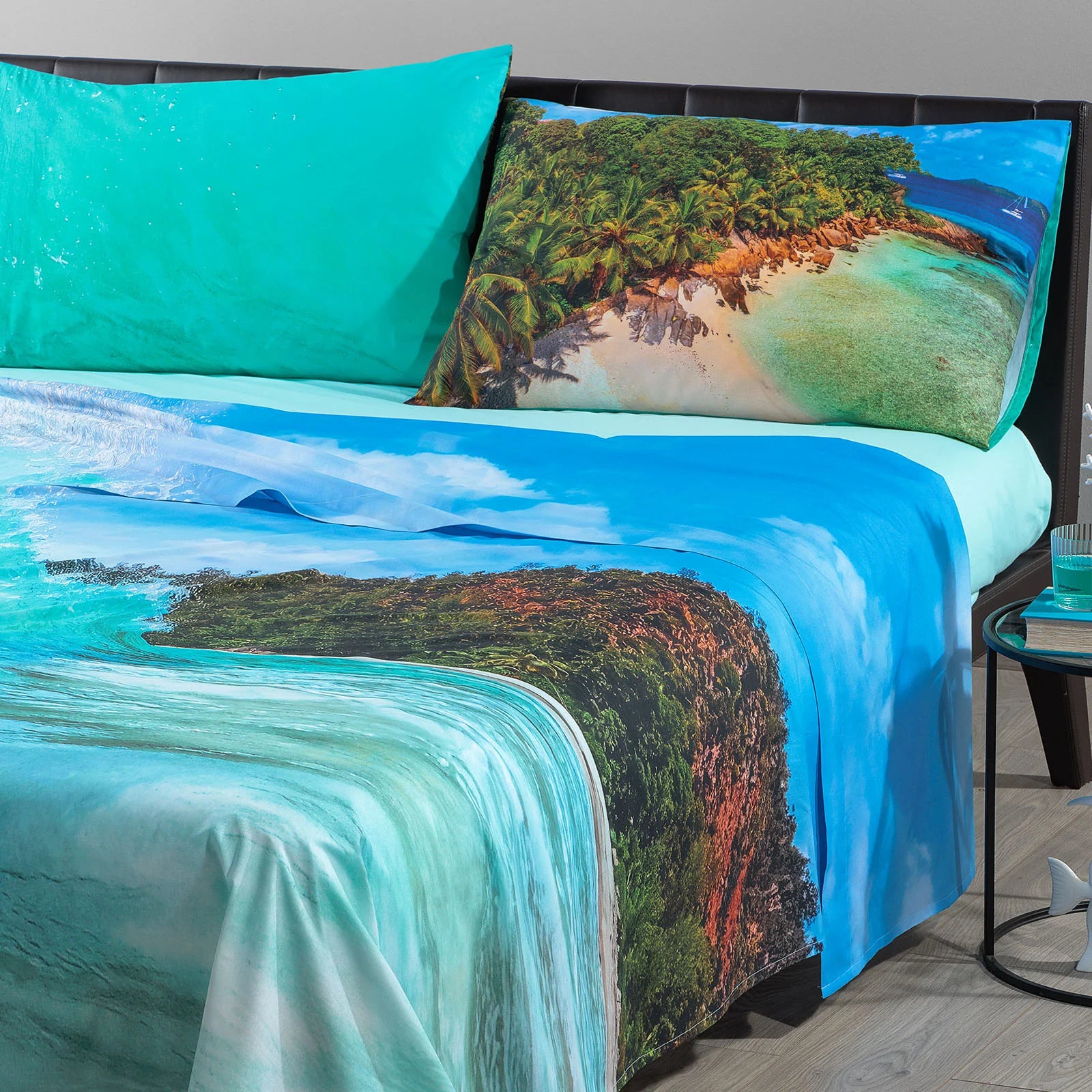 Caleffi Completo Lenzuola Copriletto Matrimoniale The Big Wave 1012252 2503S102