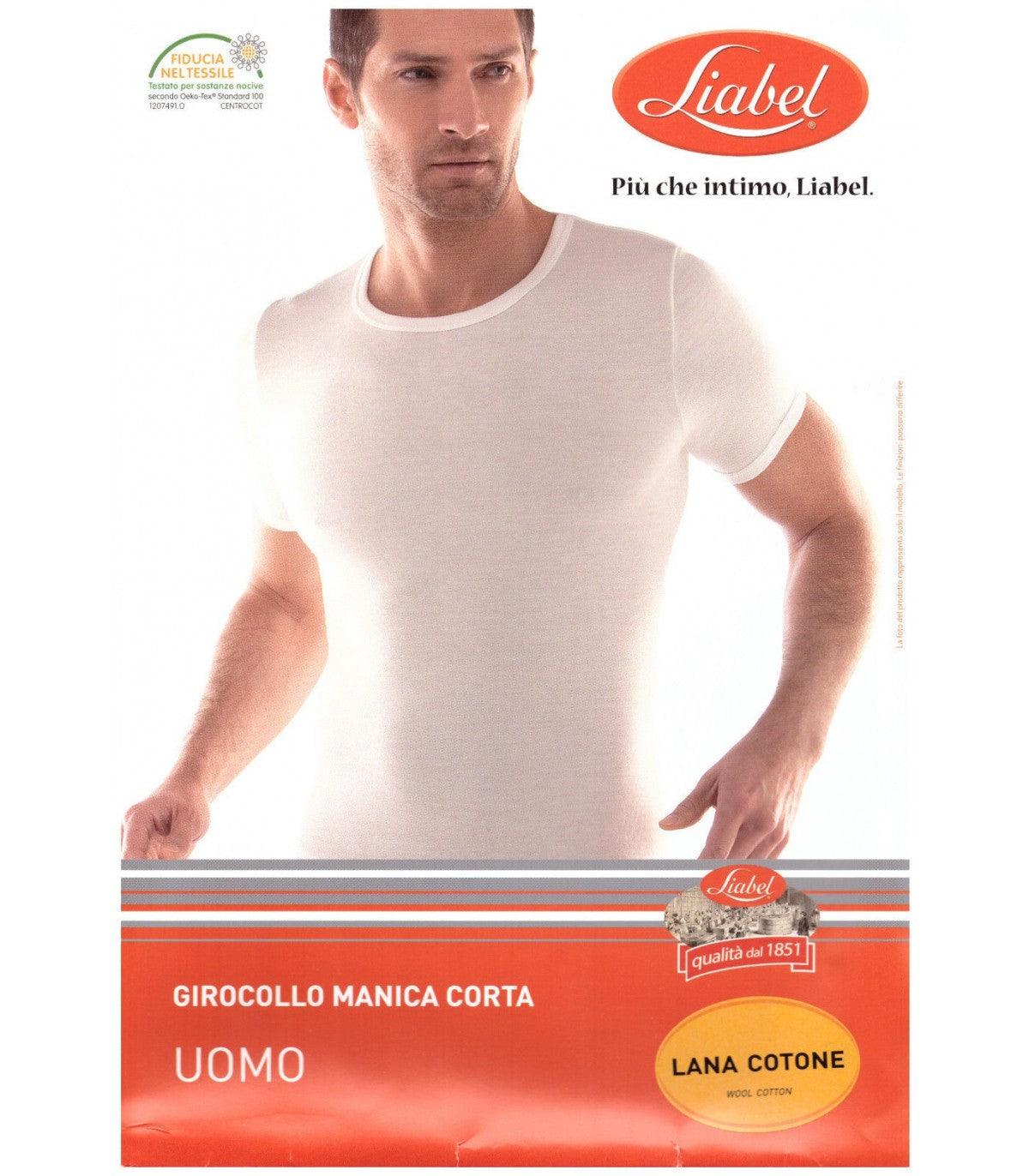 Liabel Maglia da Uomo Manica Corta Lana - Cotone Girocollo 5321/23 S24 - Passarelli Biancheria