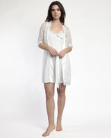 Admas Vestaglia Kimono da Sposa in Raso e Pizzo 67227 2504S30
