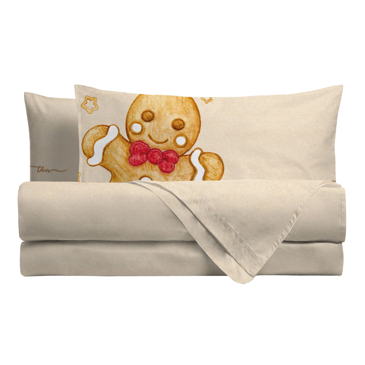 THUN® Completo Lenzuola Gingerbread 2510S - Varie Dimensioni