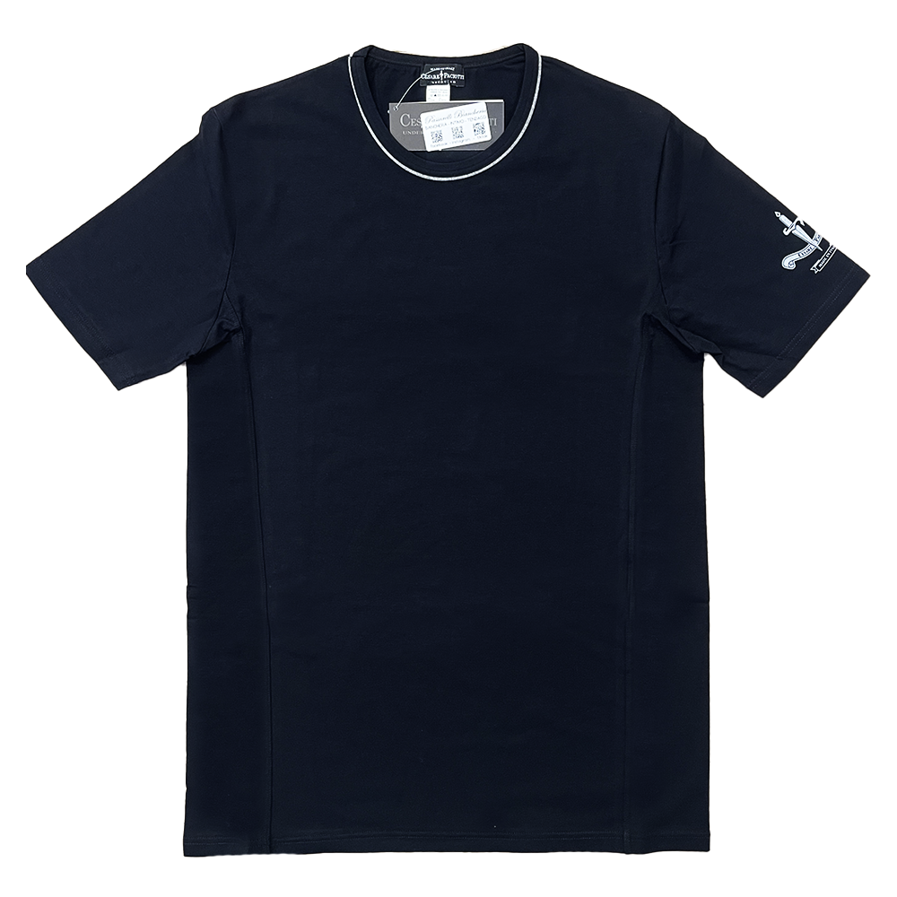 Cesare Paciotti T-Shirt in Cotone Elastico Sailor S30