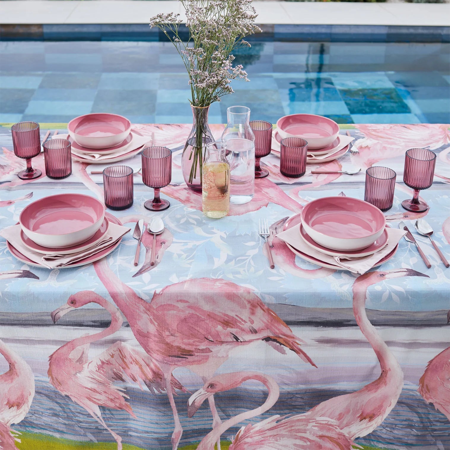 Maison Sucrée Tovaglia Antimacchia Palude Rosa - Varie Dimensioni