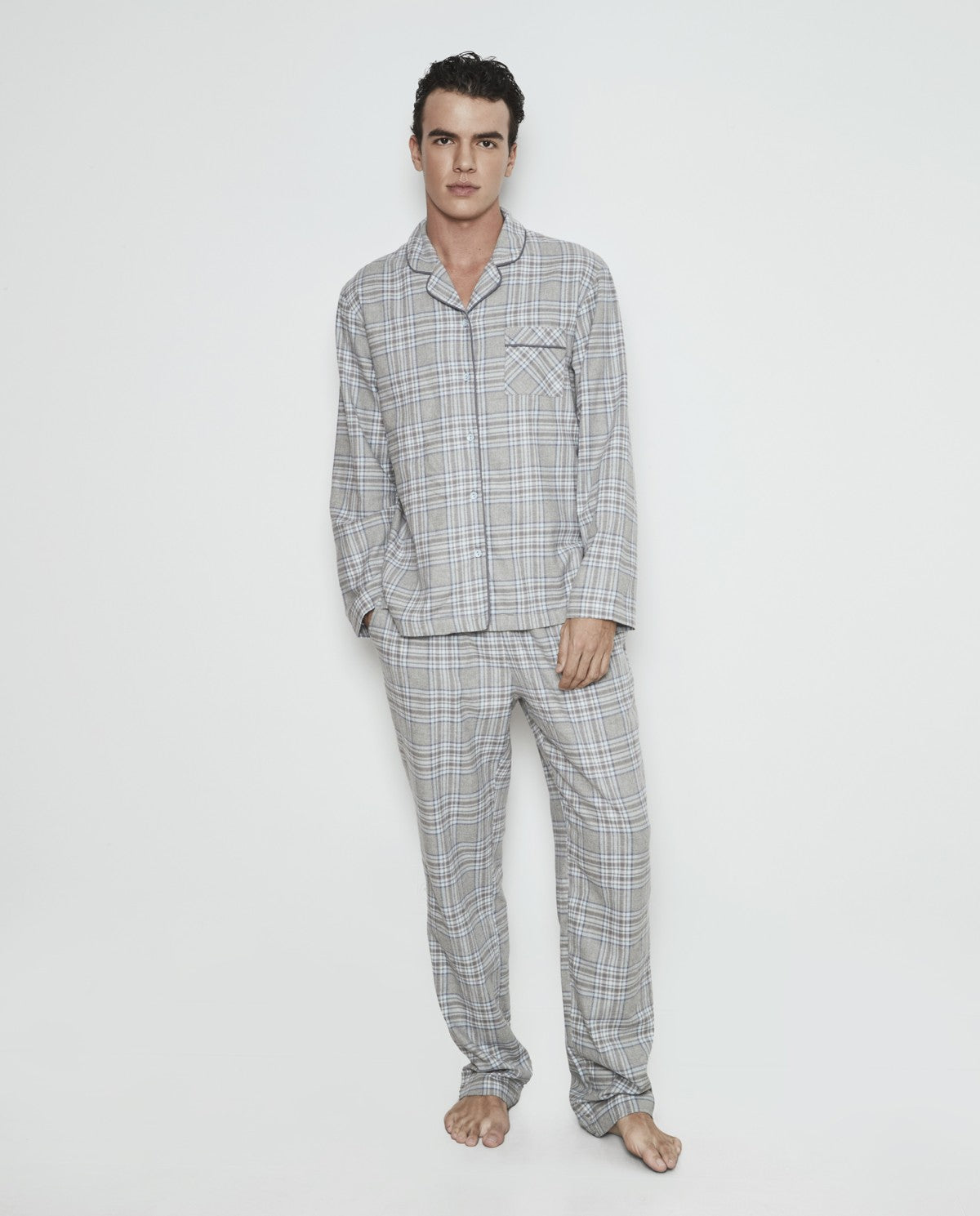 Selmark Pigiama Invernale Aperto da Uomo P11486 2510S64